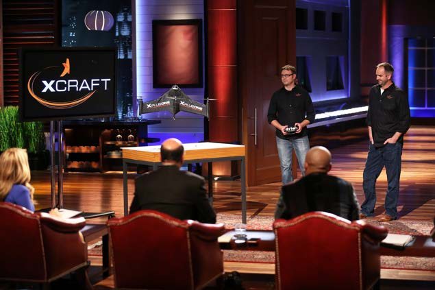 xCraft's founder pitching on ABC's Shark Tank, securing a deal with all five Sharks